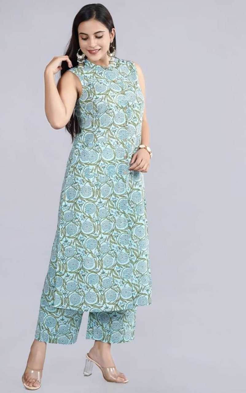 Cotton Casual Kurti With Bottom - MYLUXURY LANE ENTERPRISE